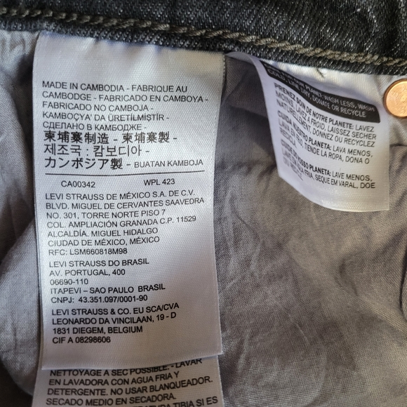 Levi's Ribcage Straight Feelin' Cagey Black size 27 - Picture 14 of 16